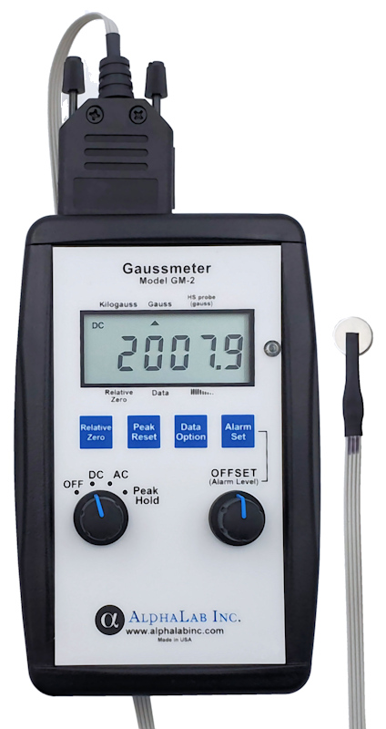 DC / AC Magnetometer / Gaussmeter and probe, Single Axis