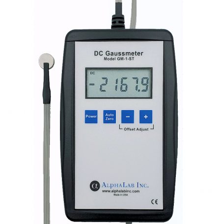 Single-Axis DC Gaussmeter measuring magnet, 20 kG range