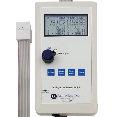 3-Axis Vector DC Milligauss Meter Model MR3 with Probe