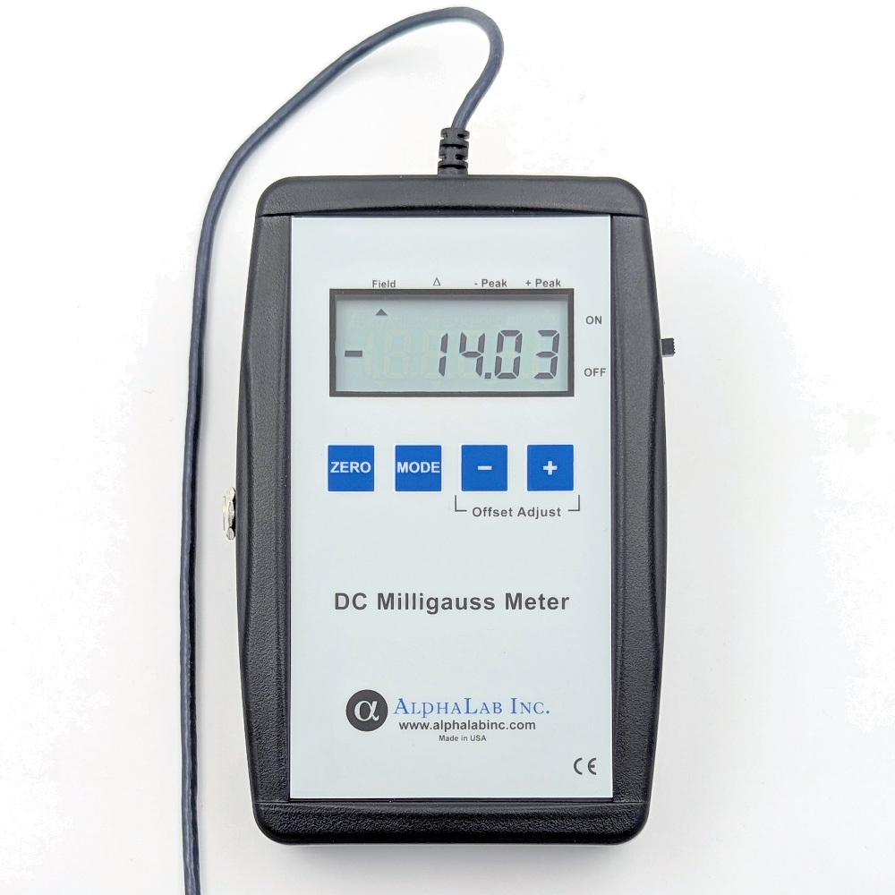 Air Shipment DC Milligauss Meter from the front